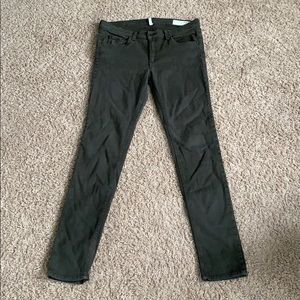 Olive skinny jeans